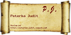Peterka Judit névjegykártya